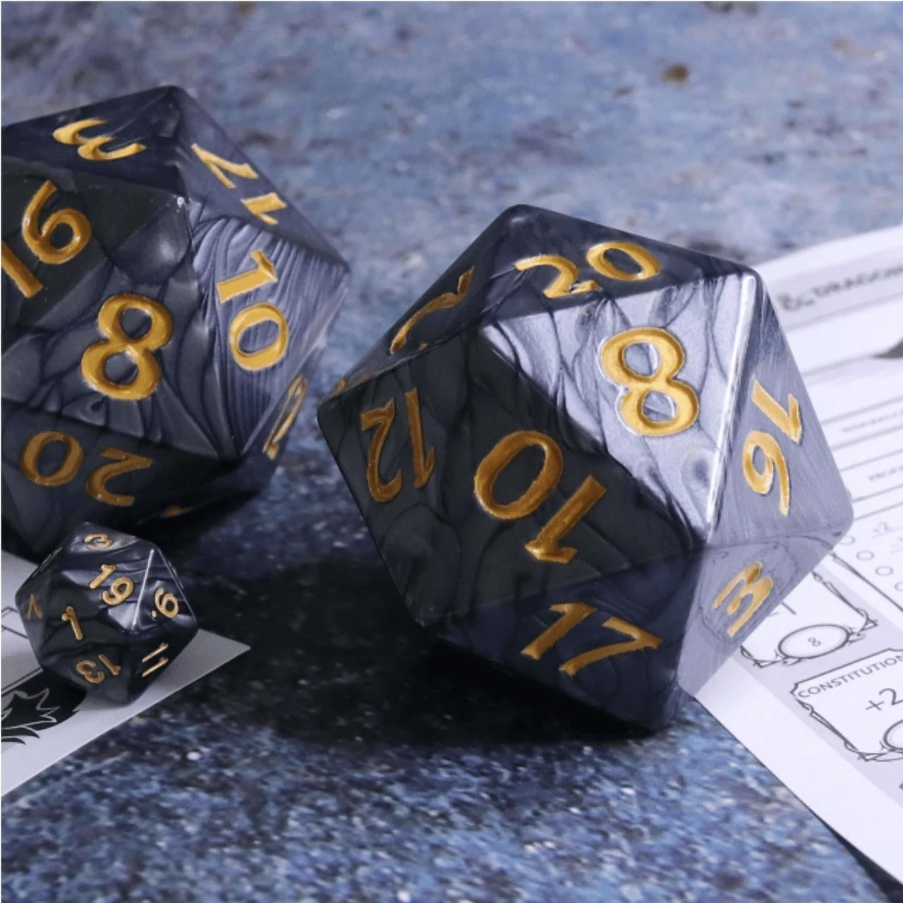 Foam Brain Games 55mm Titan D20 - Black Pearl